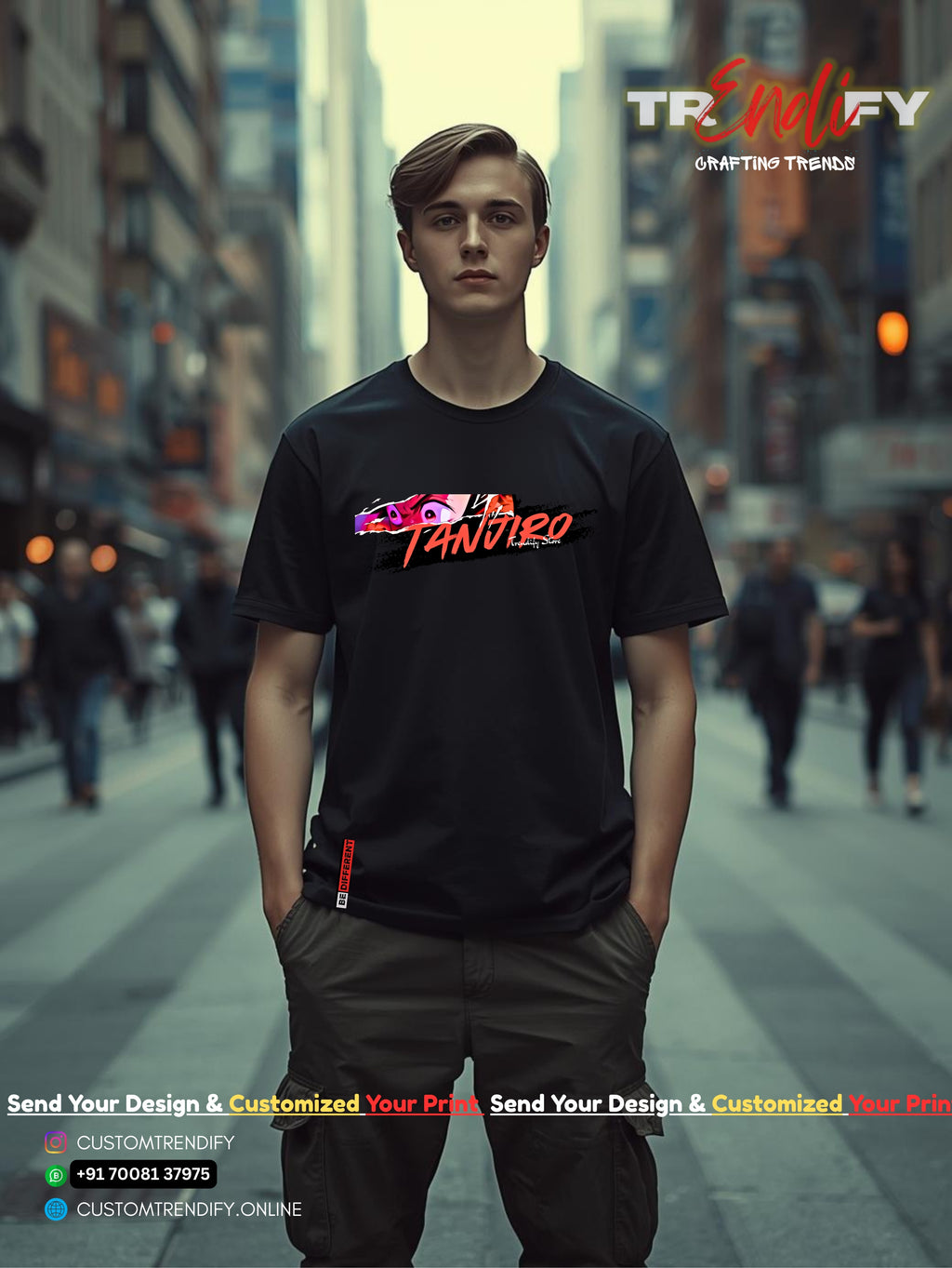 Tanjiro Anime Graphic T-Shirt / Demon Slayer T-Shirt | Custom Trendy Streetwear